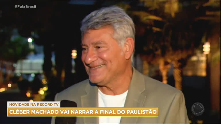 Vídeo: Fala Esporte: Novidade da Record TV , Cléber Machado vai narrar as finais do Paulistão