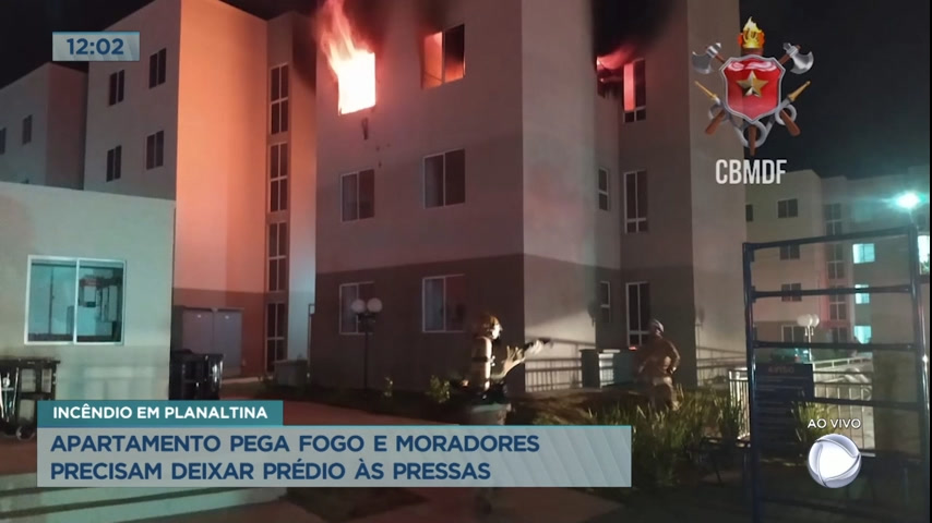 Vídeo: Apartamento pega fogo em Planaltina (DF)