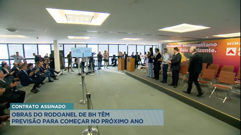 Vídeo: Governador assina contrato de concessão do Rodoanel da região metropolitana de BH