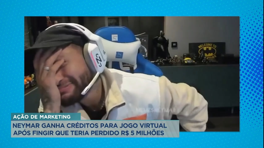 Vídeo: A Hora da Venenosa: Neymar ganha créditos para jogo virtual após fingir que teria perdido R$ 5 milhões