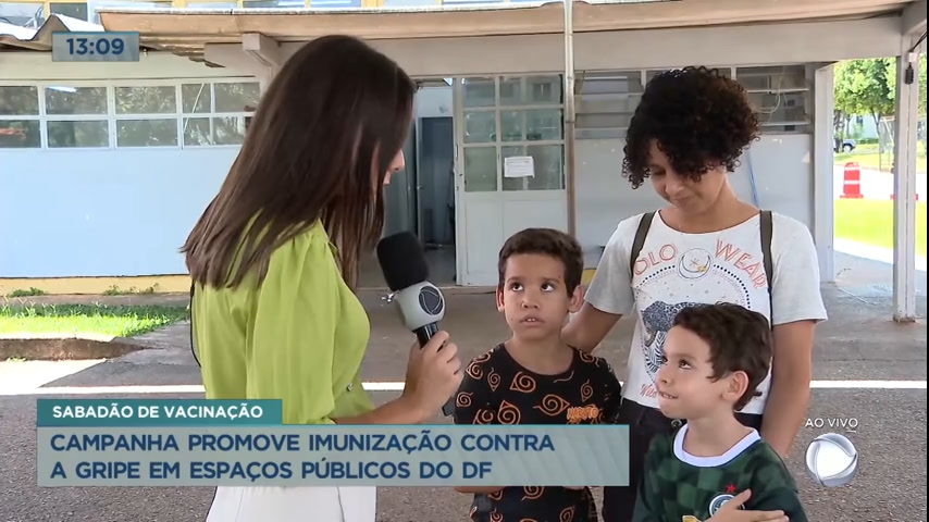 Vídeo: Campanha promove imunização contra gripo em espaços públicos do DF neste sábado (1)