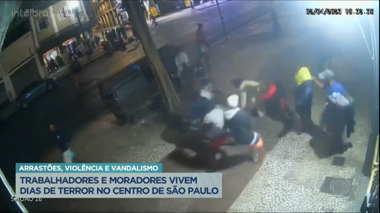 Vídeo: Roubos, arrastões, violência e vandalismo preocupam frequentadores do centro de SP