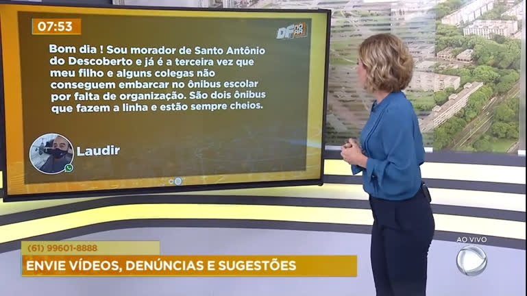 Vídeo: Pais denunciam falta de organização em ônibus escolar de Santo Antônio do Descoberto (GO)