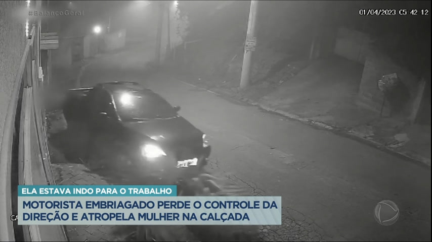 Vídeo: Motorista embriagado perde o controle e atropela mulher na Grande São Paulo