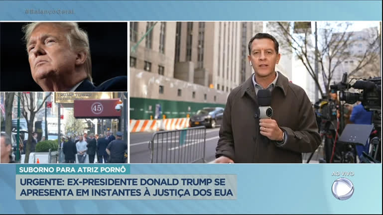 Vídeo: Ex-presidente Donald Trump se apresenta à Justiça de Nova York nesta terça (4)