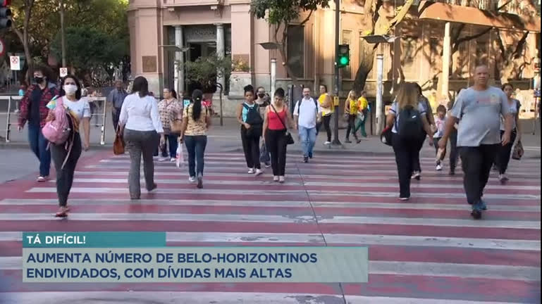 Vídeo: Número de endividados aumenta em Belo Horizonte, aponta pesquisa da CDL