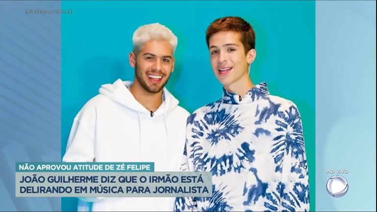 Vídeo: João Guilherme diz que Zé Felipe "delirou" ao lançar música xingando Evaristo