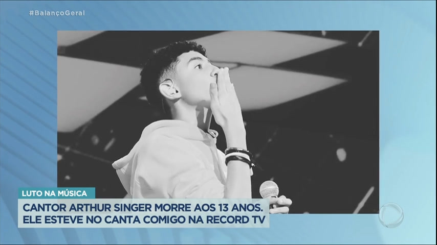 Vídeo: Morre aos 13 anos o cantor Arthur Singer, ex-participante do Canta Comigo Teen