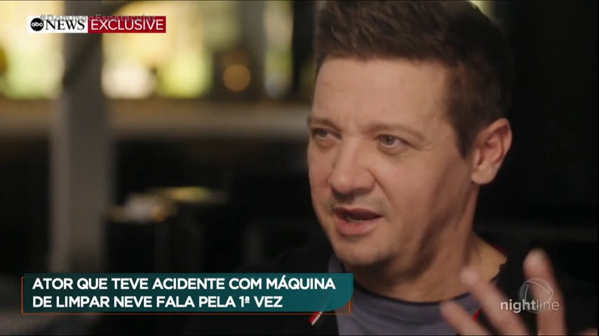Vídeo: "Eu escolhi viver", diz ator Jeremy Renner na primeira entrevista após acidente