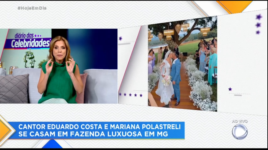 Vídeo: Eduardo Costa e Mariana Polastreli se casam em fazenda luxuosa