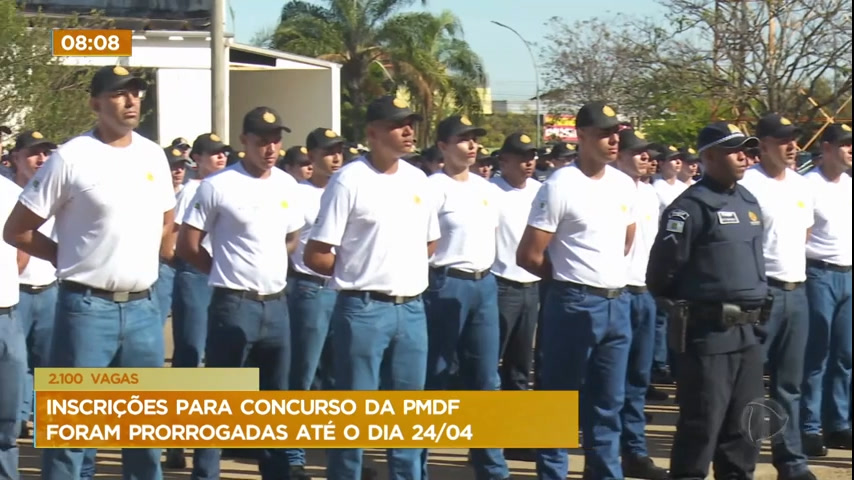 Vídeo: Inscrições para o concurso da PMDF é prorrogado
