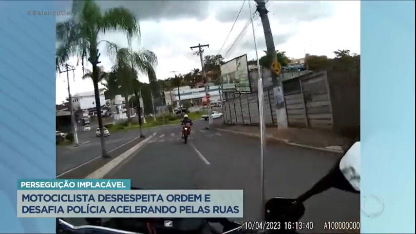 Vídeo: Motociclista foge da PM e protagoniza cena de filme