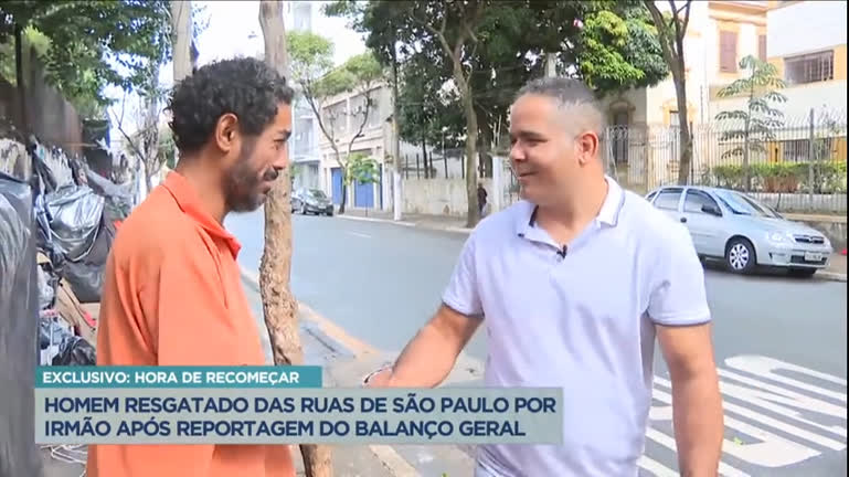 Vídeo: Família reconhece homem em reportagem do Balanço Geral e o resgata das ruas em SP