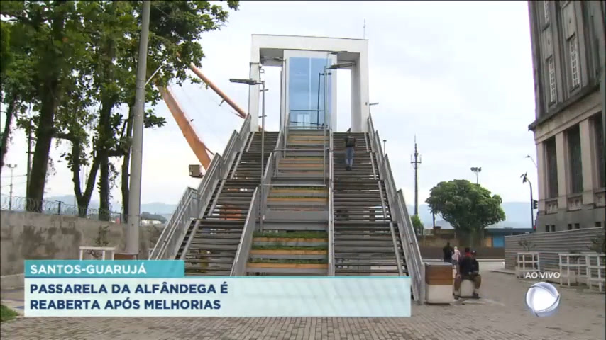 Vídeo: Passarela da travessia Santos-Vicente de Carvalho é entregue