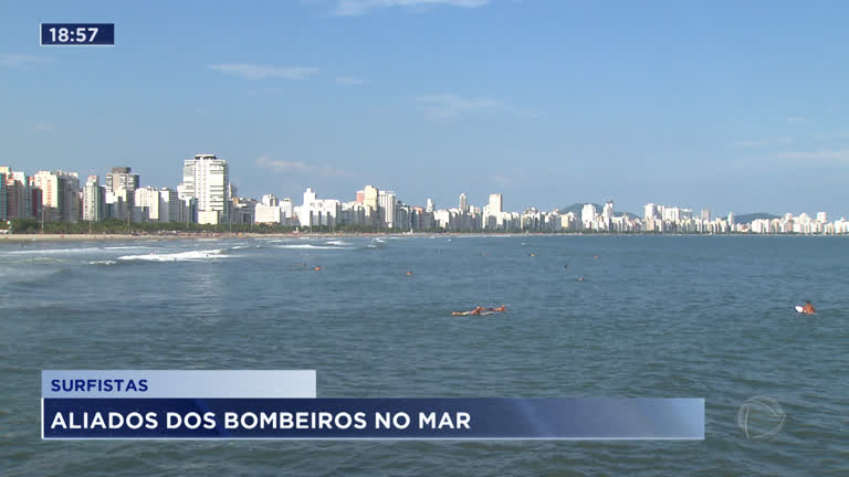 Vídeo: Surfista ajuda resgate no mar de Guarujá/SP.