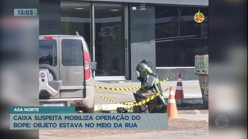 Vídeo: Polícia é chamada para verificar suspeita de bomba próximo a comércio no DF