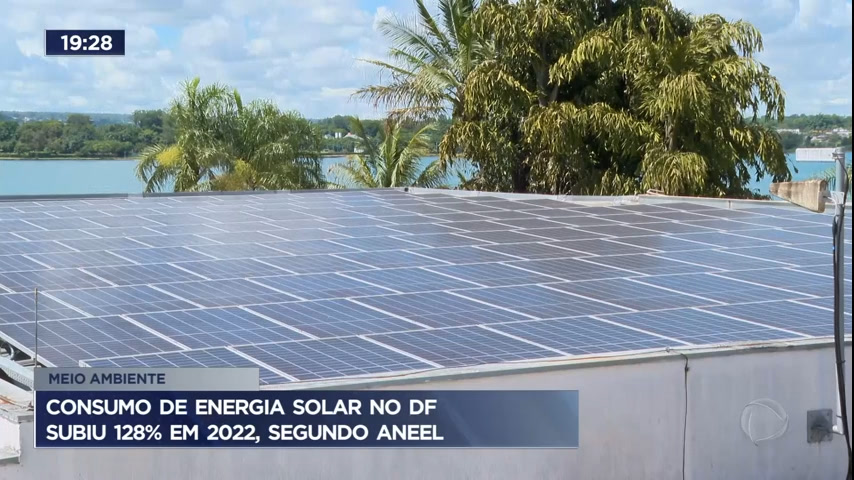Vídeo: Consumo de energia solar no DF subiu 128% em 2022, diz Aneel