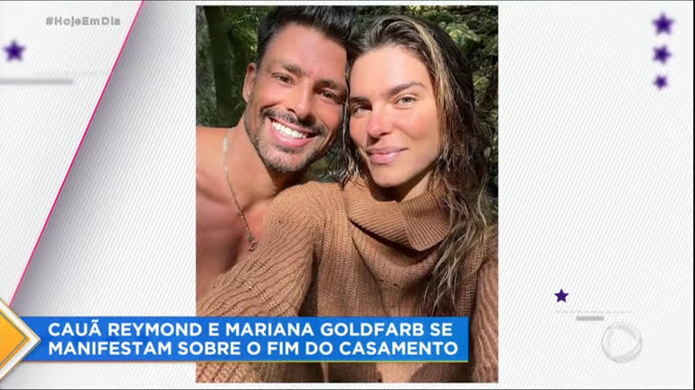 Vídeo: Cauã Reymond e Mariana Goldfarb se pronunciam após terminarem casamento