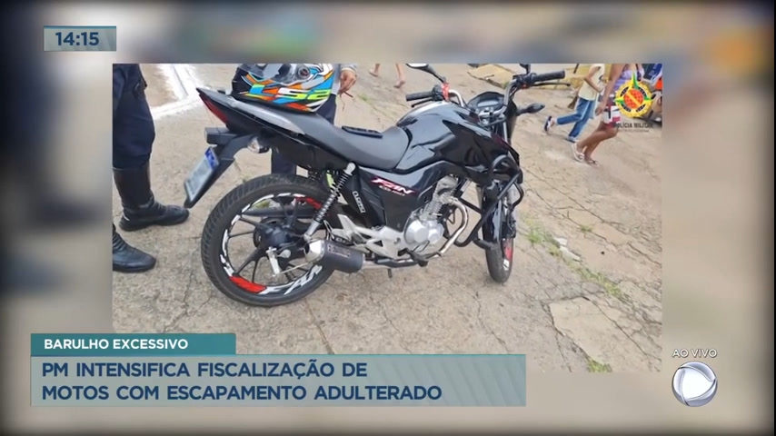 Vídeo: PM intensifica fiscalização de motos com escapamento adulterado