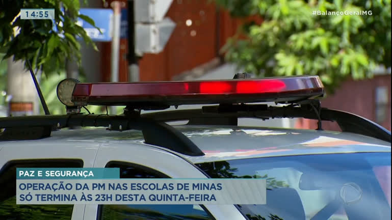 Vídeo: PM realiza operação de proteção às escolas em Minas
