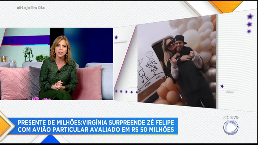 Vídeo: Virginia Fonseca surpreende Zé Felipe ao presenteá-lo com avião avaliado em R$ 50 milhões