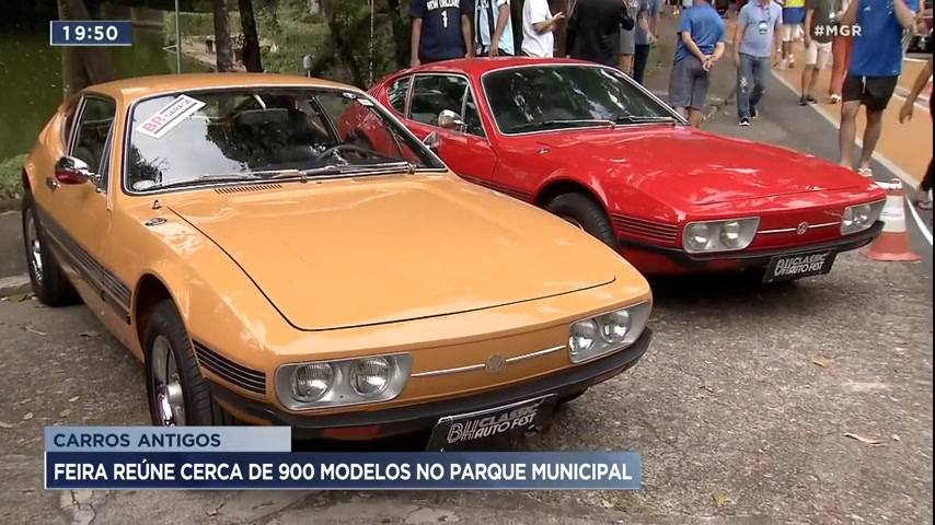 Vídeo: Exposição de carros antigos recebe cerca de 900 veículos no parque municipal de BH