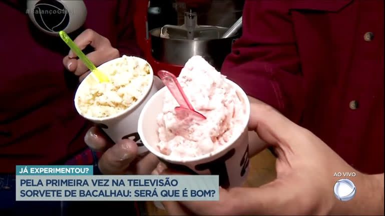Vídeo: Mercadão de São Paulo inova e vende sorvete de bacalhau