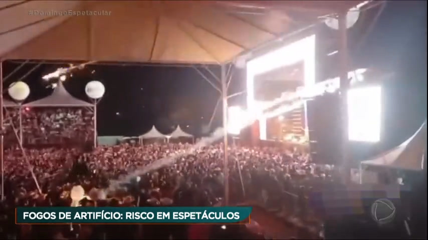 Vídeo: Fogos de artifício são disparados na direção da plateia em show de Gustavo Mioto