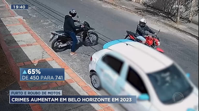 Vídeo: Furto e roubo de motos aumentam em Belo Horizonte em 2023