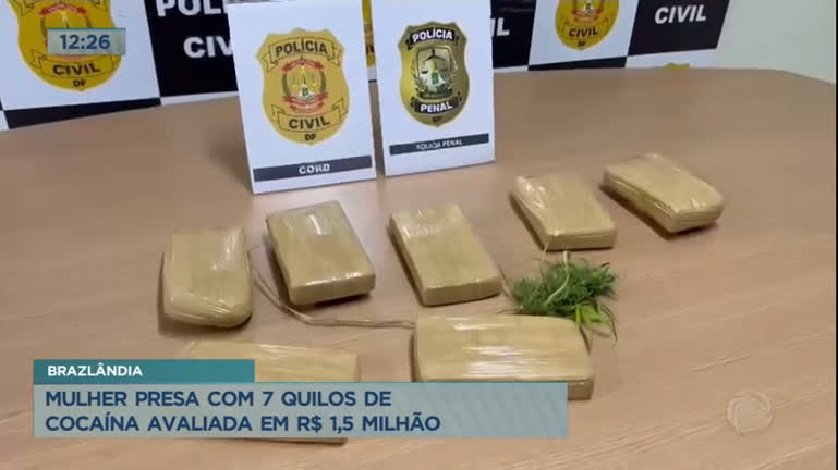 Vídeo: Policia prende em flagrante uma mulher com mais de 7kg de cocaína no DF