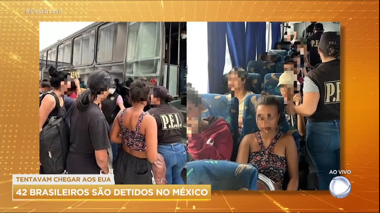 Vídeo: Grupo de 42 brasileiros é detido no México