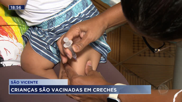 Vídeo: Vacinação das creches de São Vicente