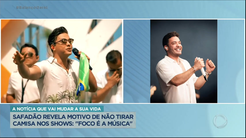Vídeo: "Minha preocupação é a música", diz Safadão sobre tirar a camisa em shows