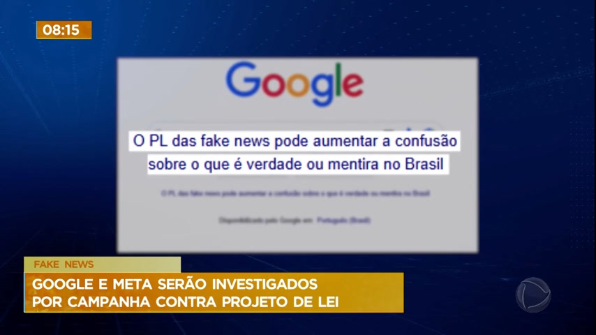Vídeo: Google e Meta serão investigados por campanha contra projeto de lei da Fake News