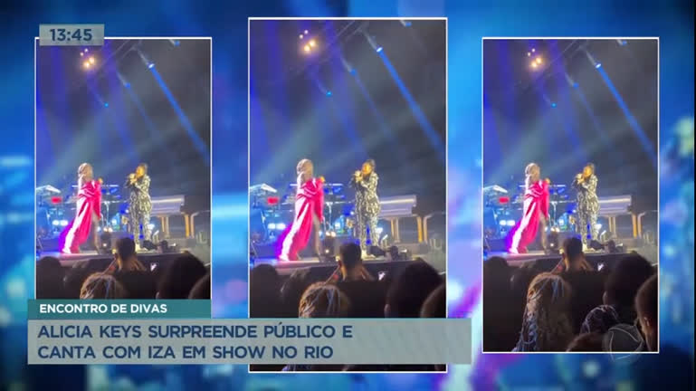 Vídeo: Alicia Keys surpreende público e canta com Iza em show no Rio
