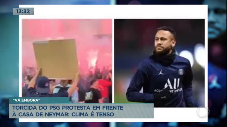 Vídeo: Torcida do PSG protesta em frente casa de Neymar na França