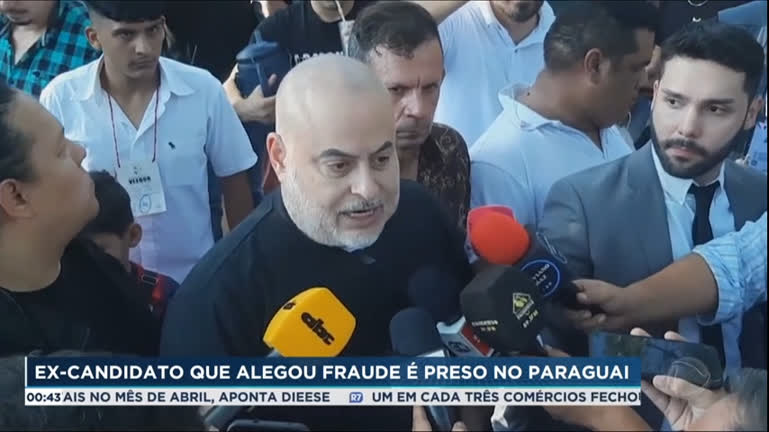 Vídeo: Ex-candidato é preso por incitar atos contra as eleições no Paraguai