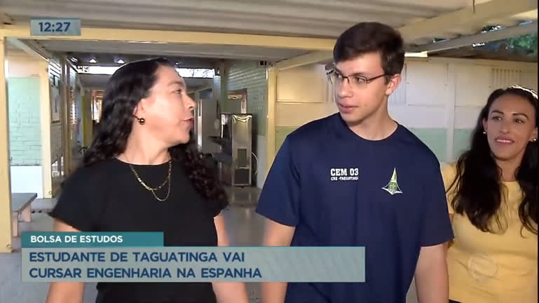 Vídeo: Aluno da rede pública do DF conquista bolsa para estudar na Espanha