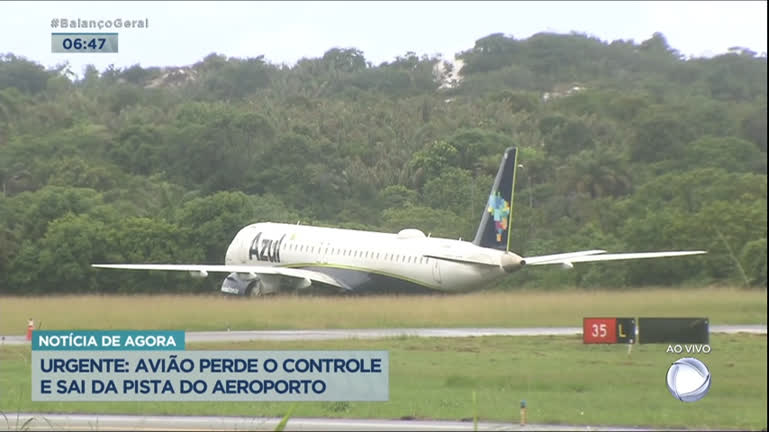 Vídeo: Avião sai da pista ao aterrissar no aeroporto de Salvador