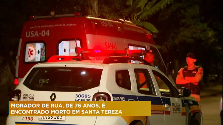 Vídeo: Morador em situação de rua é encontrado morto no bairro Santa Tereza, em BH