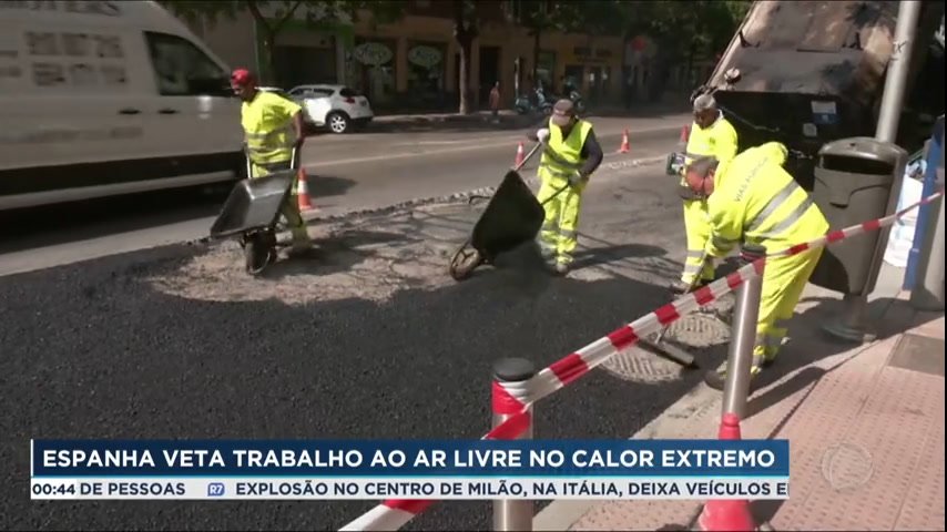Vídeo: Espanha veta trabalho ao ar livre em dias de calor extremo
