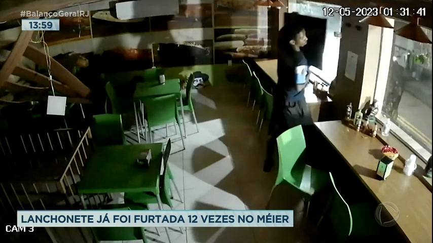 Vídeo: Lanchonete é furtada pela 12ª vez no Méier, zona norte do Rio