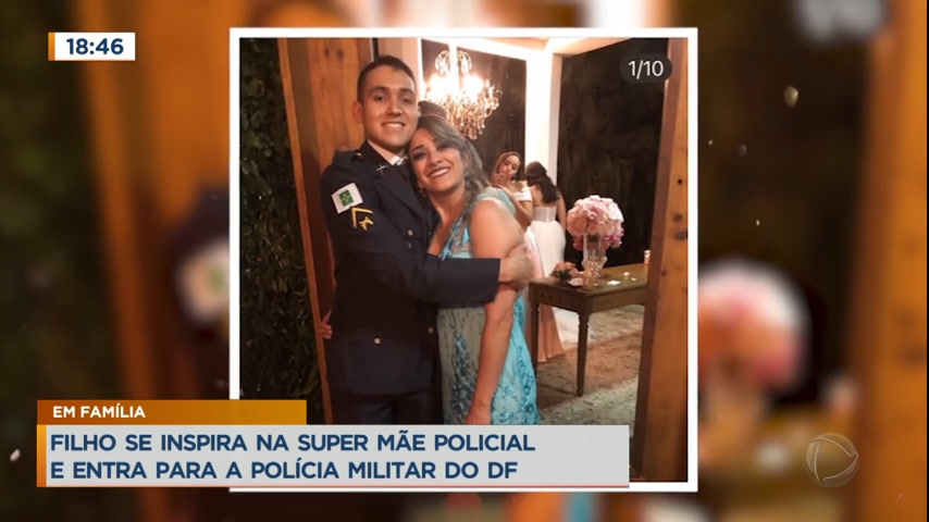 Vídeo: Conheça a história do filho que se inspirou na mãe para ser policial