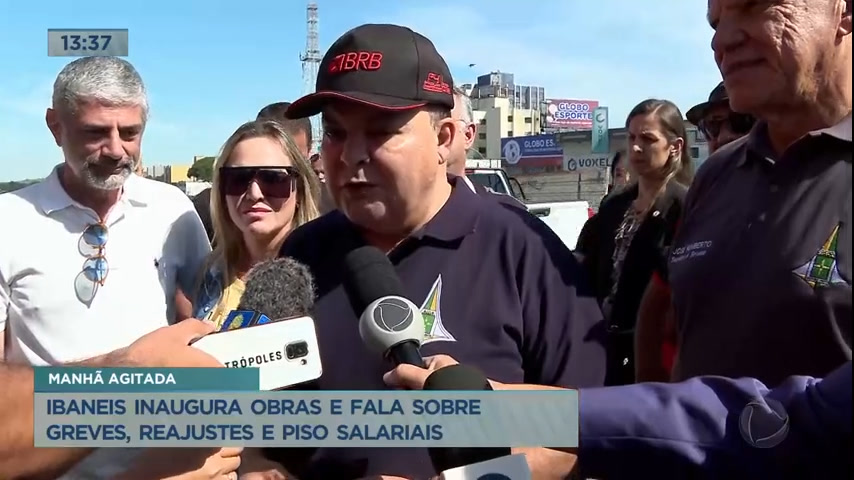 Vídeo: Ibaneis Rocha inaugura obras e fala sobre greve, reajustes e piso salariais