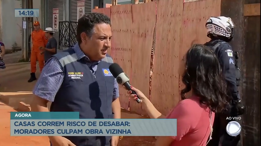 Vídeo: Casas em Vicente Pires (DF) correm o risco de desabar e moradores são retirados dos imóveis