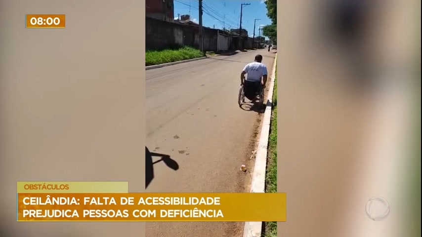 Vídeo: Falta de acessibilidade prejudica pessoas com deficiência em Ceilândia (DF)