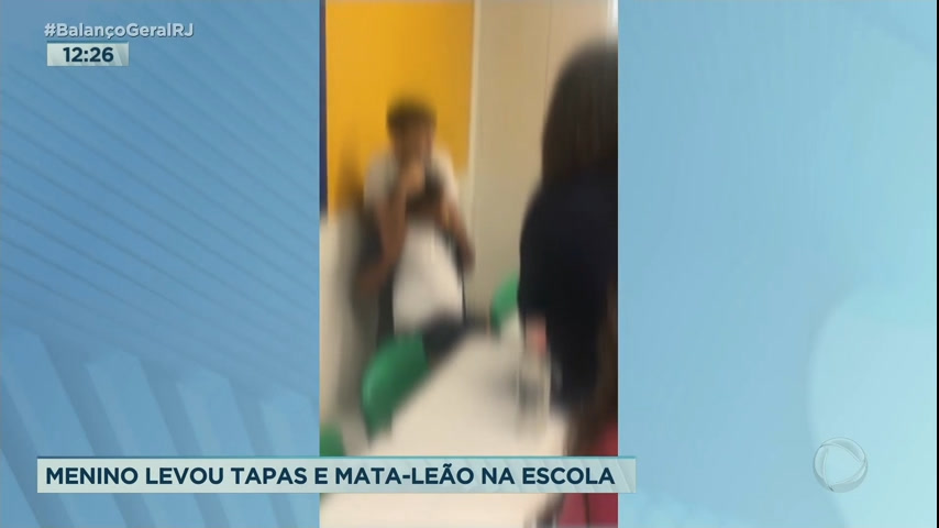 Vídeo: Menino é agredido com tapas e mata-leão dentro da sala de aula no Rio