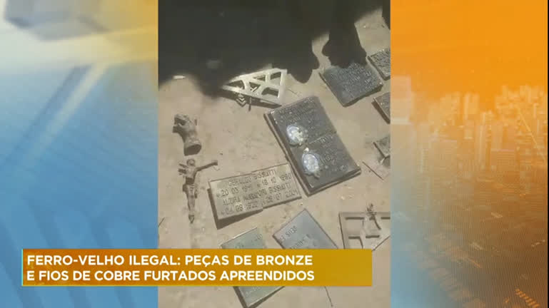 Vídeo: Produtos de ferro-velho que teriam sido furtados são apreendidos em BH