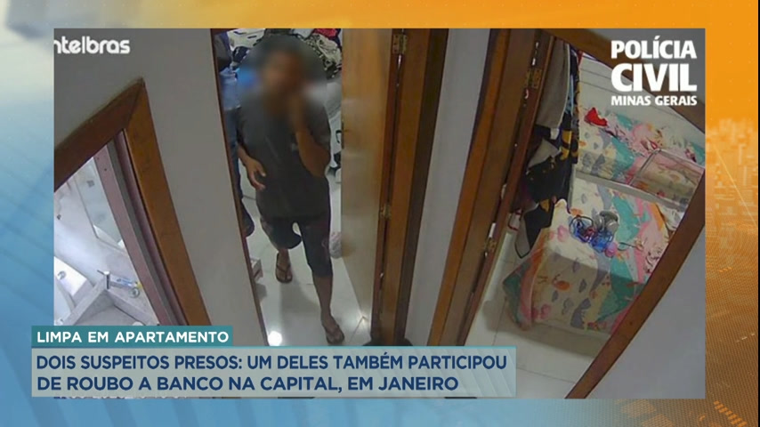 Vídeo: Dupla é presa suspeita de invadir e furtar um apartamento na região da Pampulha, em BH