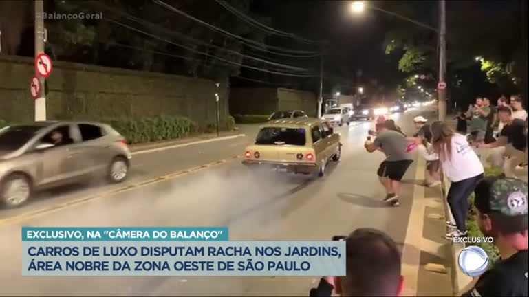 Vídeo: Câmera do Balanço flagra motoristas participando de rachas em área nobre de SP